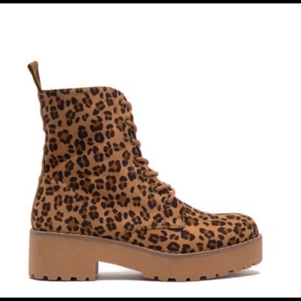 Cheetah Print Combat Boots